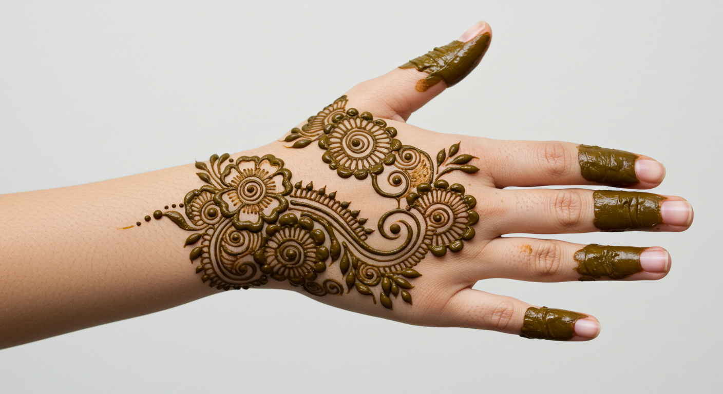 Front Hand Simple Mehndi Design