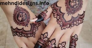 simple back hand mehndi idea