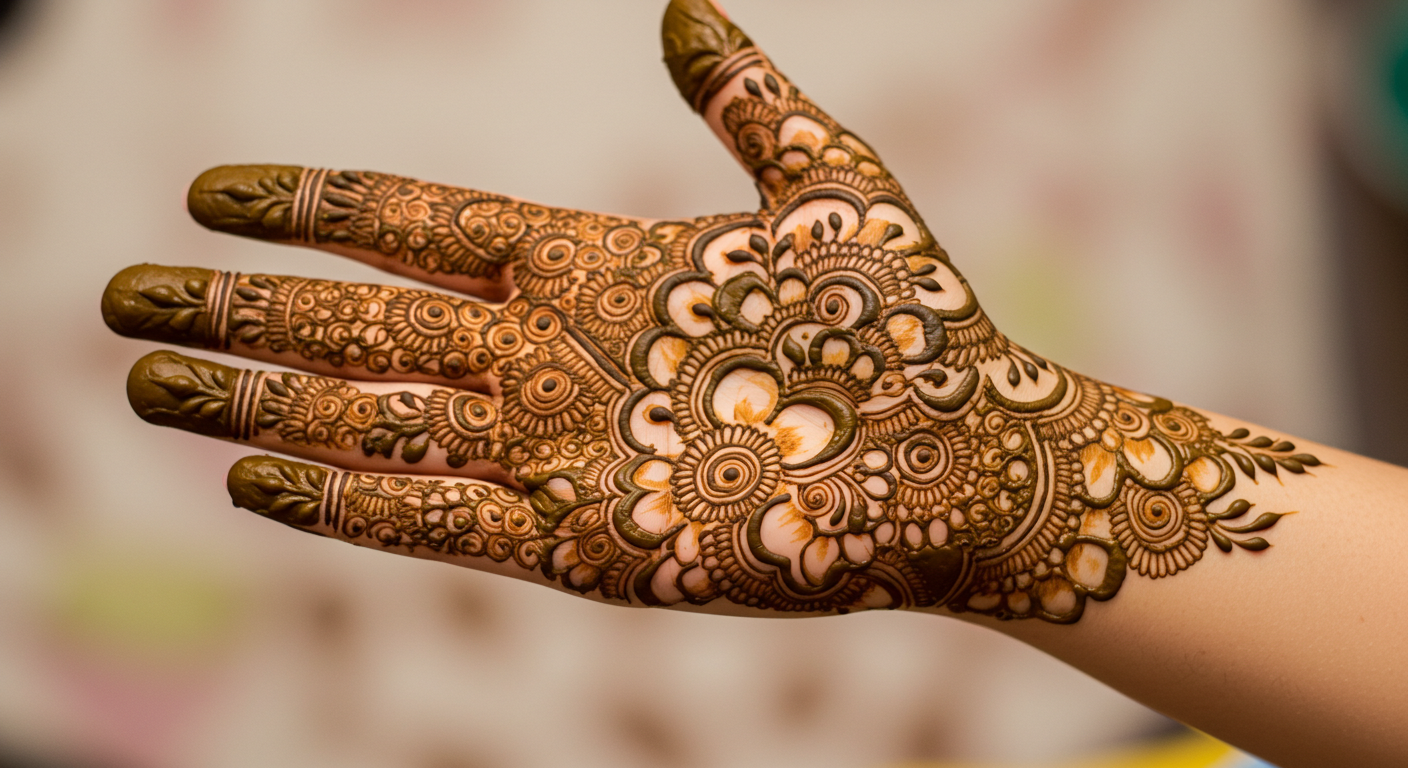 Front Hand Mehndi Design