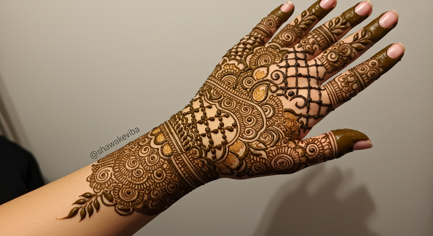 Stylish Full Hand Mehndi Design
