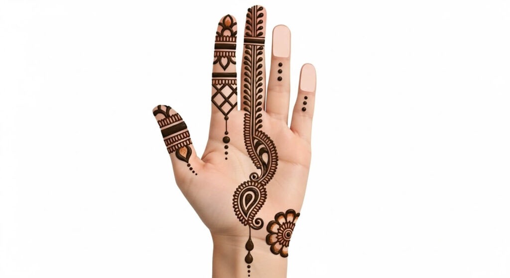 Easy Finger Mehndi Design