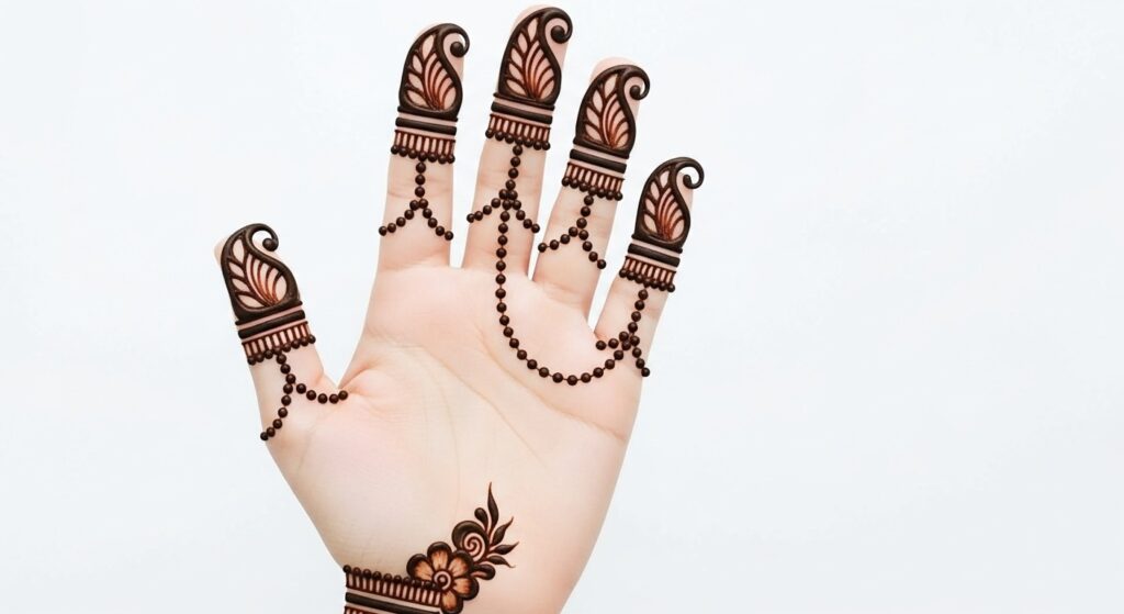Easy Finger Mehndi Design