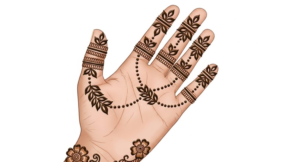 Easy Finger Mehndi Design