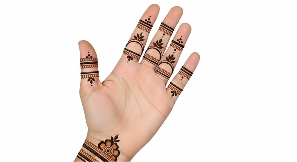 Easy Finger Mehndi Design