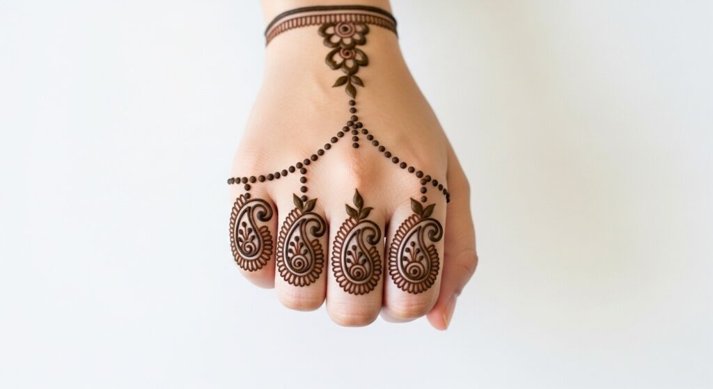 Easy Finger Mehndi Design