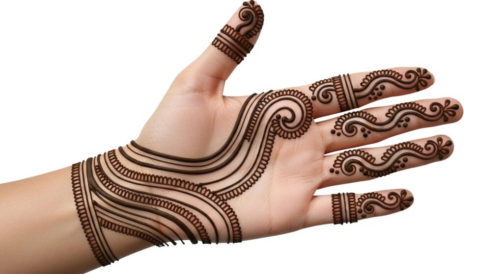 Easy Finger Mehndi Design