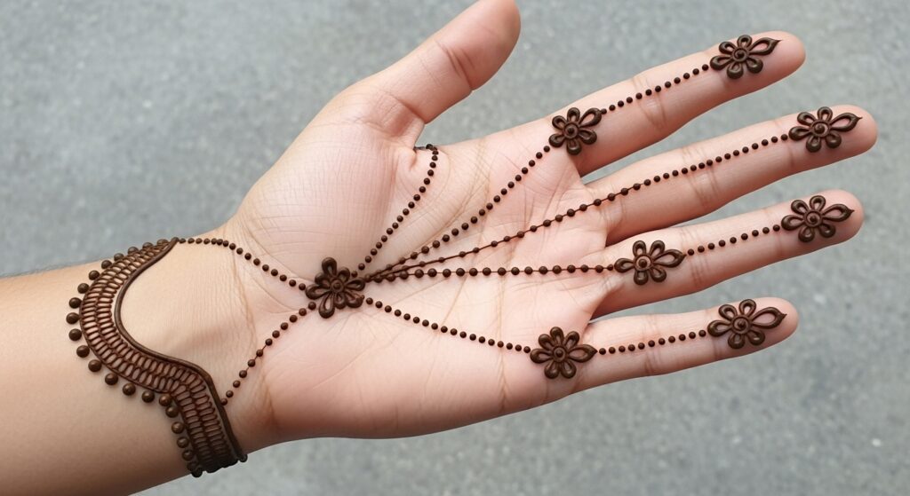 Easy Finger Mehndi Design