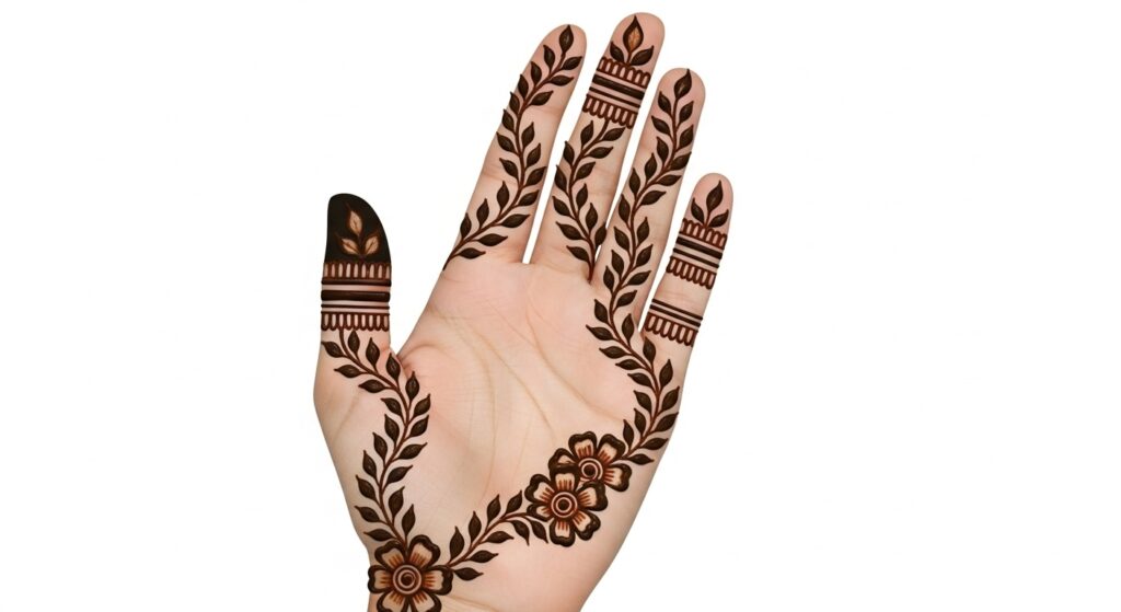 Easy Finger Mehndi Design