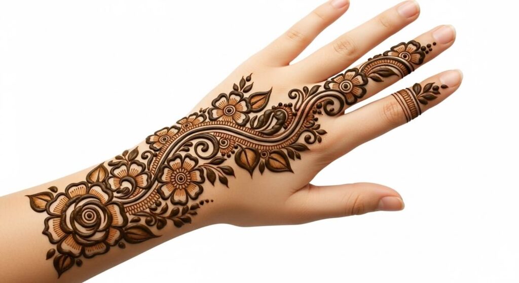 Floral Vine Arabic Mehndi