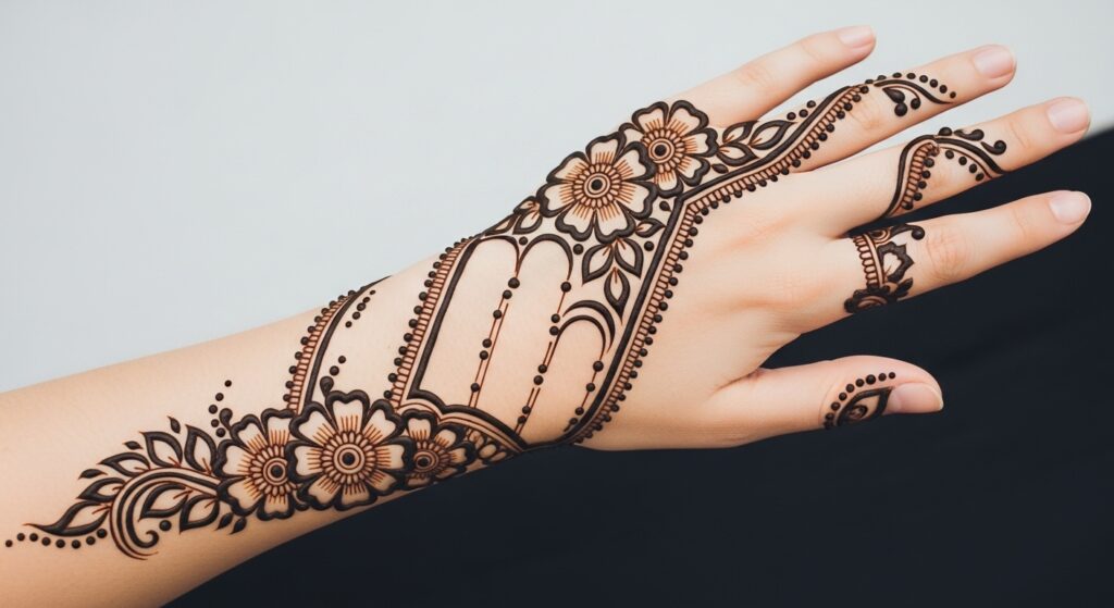 Negative Space Arabic Mehndi