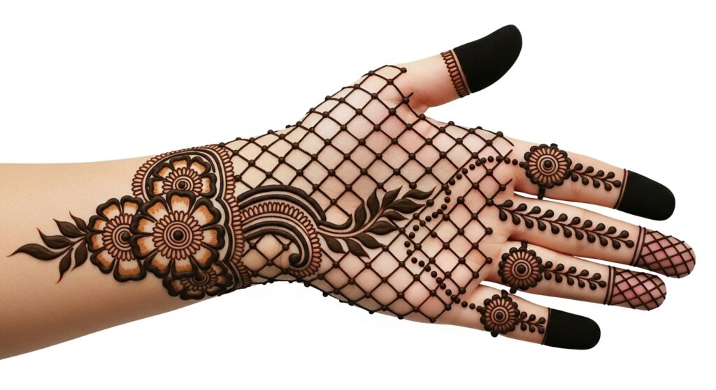 Net Pattern Arabic Mehndi