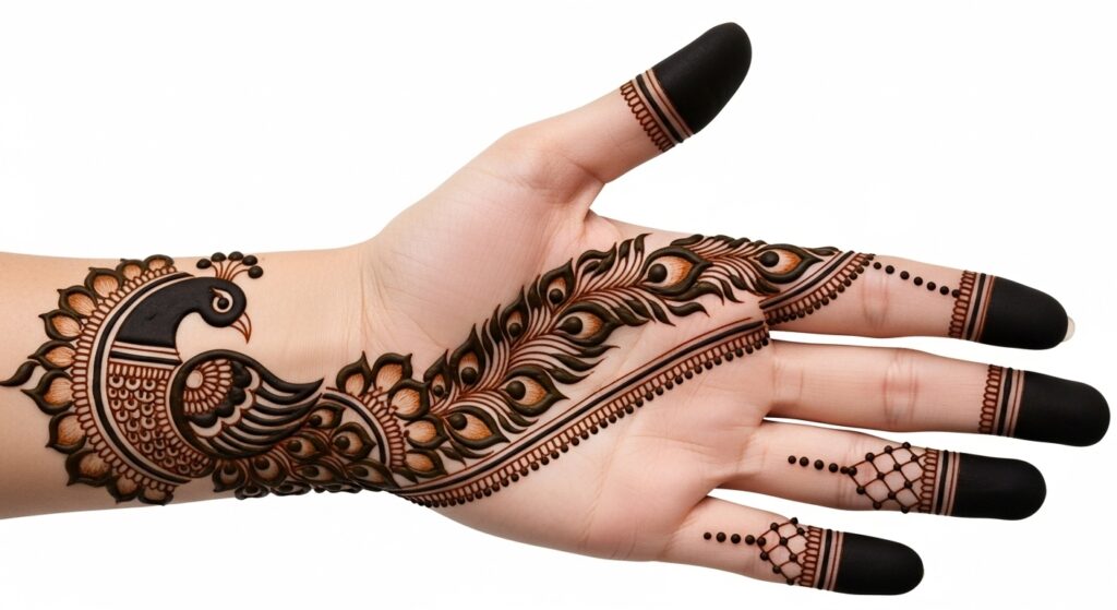 Peacock Arabic Mehndi